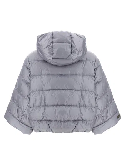 Peserico Cape Down Jacket Casual Jackets And Parka Gray In Gray