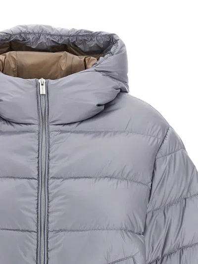 Peserico Cape Down Jacket Casual Jackets And Parka Gray In Gray