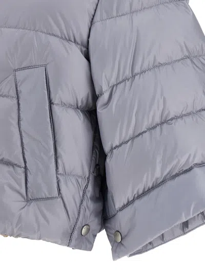 Shop Peserico Cape Down Jacket Casual Jackets And Parka Gray