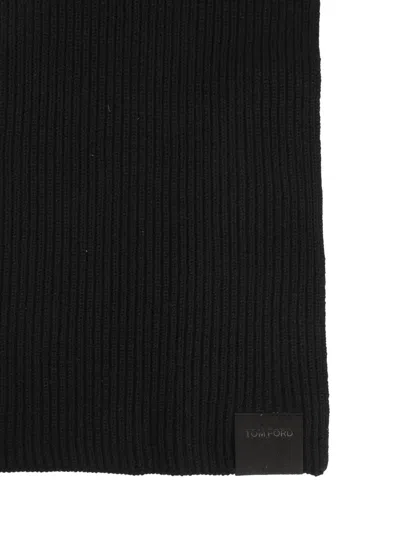 Tom Ford Cashmere Scarf Scarves And Foulards Black In Black