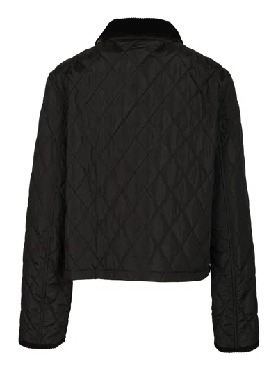 Burberry Check Lining Quilted Nylon Dorset Jacket Clothing In Black