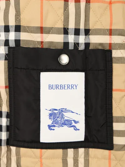Burberry Check Lining Quilted Nylon Dorset Jacket Clothing In Black