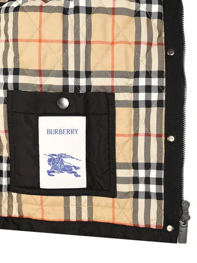 Burberry Check Lining Quilted Nylon Dorset Jacket Clothing In Black