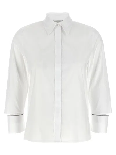 Peserico Cuff Detail Shirt Shirt And Blouse White
