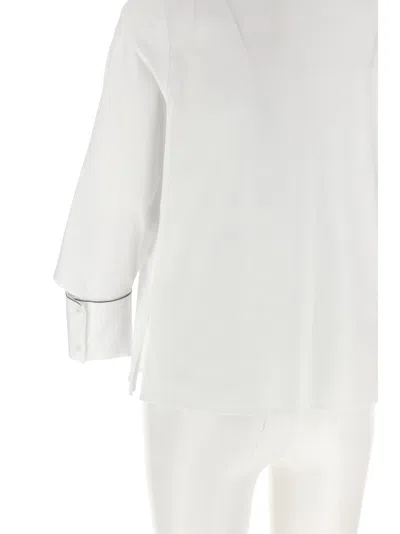 Peserico Cuff Detail Shirt Shirt And Blouse White