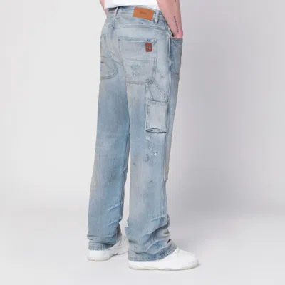 Amiri Straight Carpenter Style Trousers With Distressed Detailing