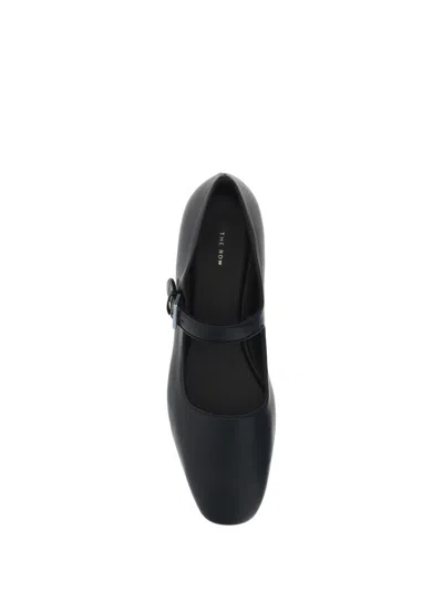 The Row Boheme Leather Mary Jane Ballet Flats