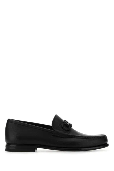 Ferragamo Gancini Leather Loafers In Multi