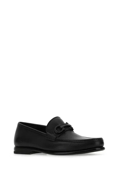 Ferragamo Gancini Leather Loafers In Multi
