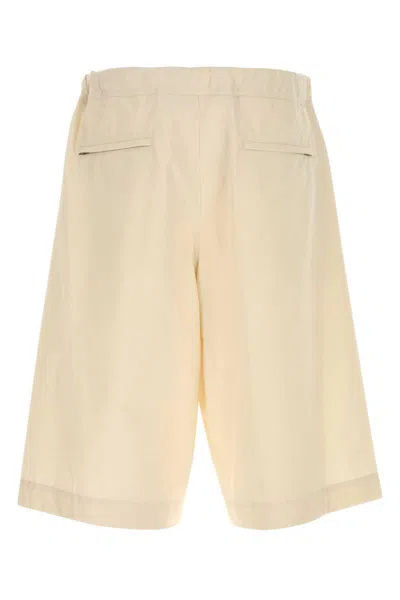 Jil Sander Bermuda Shorts With Back And Side Pockets In Neutral