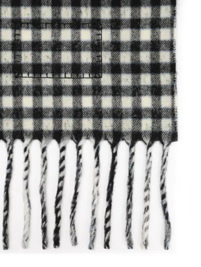 Marni Double-face Wool Scarf Scarves And Foulards Grey In Black