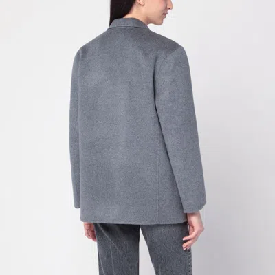 Shop Anine Bing Gray Quinn Jacket In Wool And Cashmere