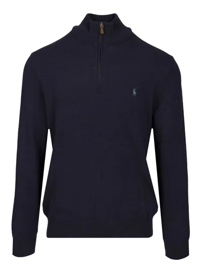 Polo Ralph Lauren Ralph Lauren Cotton Sweater With Zipper Hunter Navy