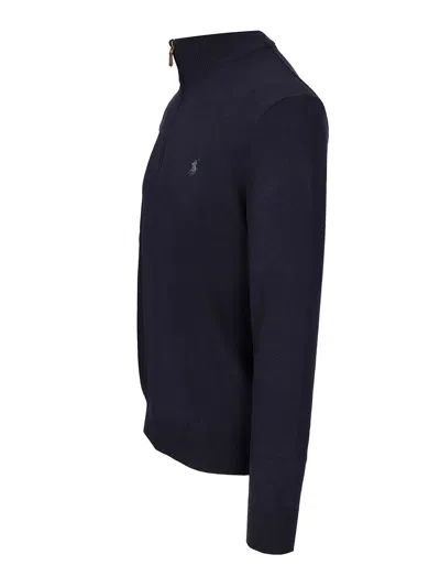 Polo Ralph Lauren Ralph Lauren Cotton Sweater With Zipper Hunter Navy