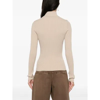 Courrèges Reedition Ribbed-knit Mockneck Sweater