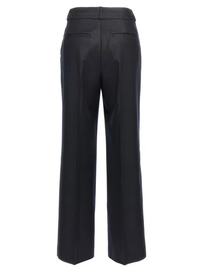 Peserico Flannel Lurex Trousers Back Pockets In Black