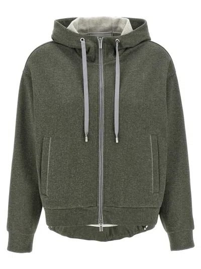 Peserico Sparkle Drawstring Hooded Long Sleeve