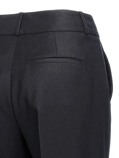 Peserico Flannel Lurex Trousers Back Pockets In Black