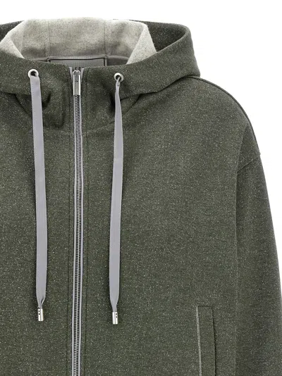 Peserico Sparkle Drawstring Hooded Long Sleeve