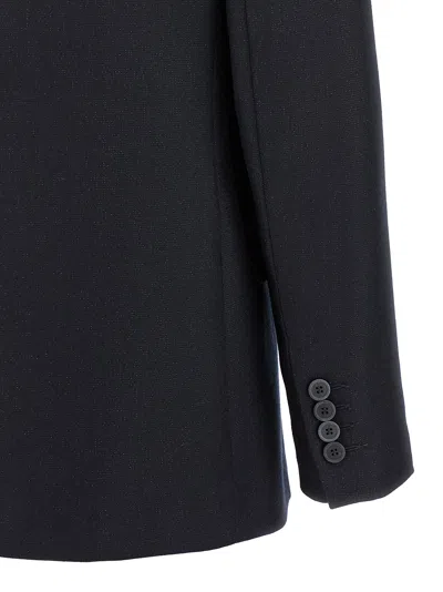 Shop Peserico Lurex Single-breasted Blazer Blazer And Suits Blue