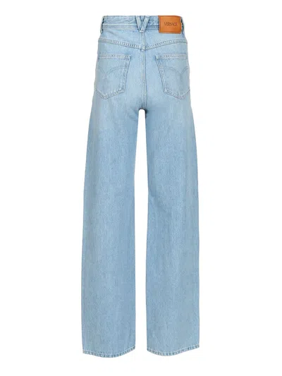 Versace Medusa Jeans Light Blue In Blue