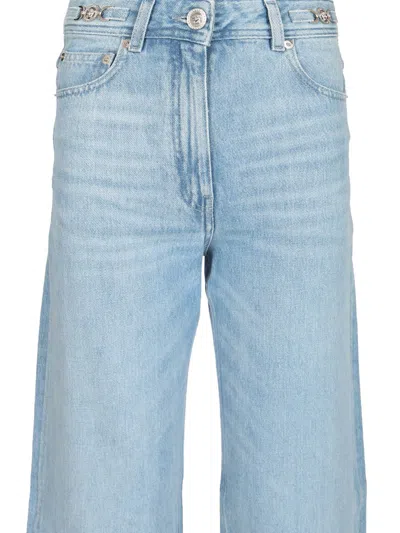 Versace Medusa Jeans Light Blue In Blue