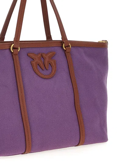 Pinko Logo-patch Cotton Canvas Tote Bag