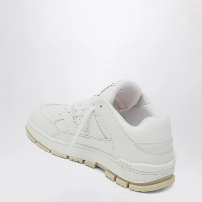 Axel Arigato 'area Cloud' White Low Top Sneakers With Laminated Leather In Leather Blend Man