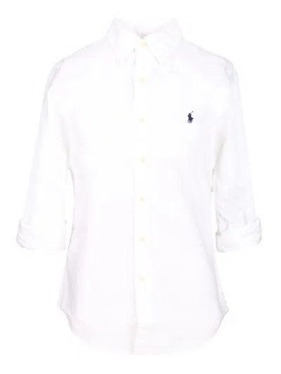 Polo Ralph Lauren Solid White Linen Button-down Shirt