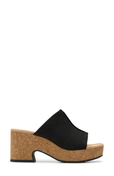 Clarks Nerisa Vine In Black Nubuck In Multi