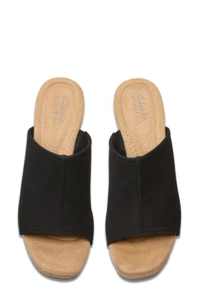 Clarks Nerisa Vine In Black Nubuck In Multi