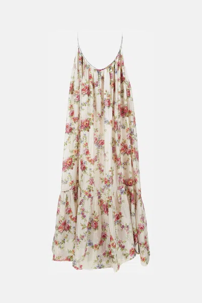 Péro Multicolor Printed Dress In Neutral