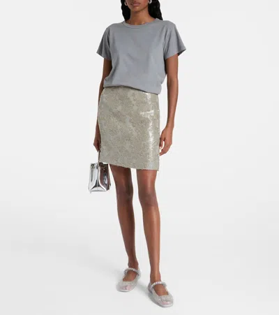 Jimmy Choo The Jelly Transparent Ballet Flats With Crystals In Transparent