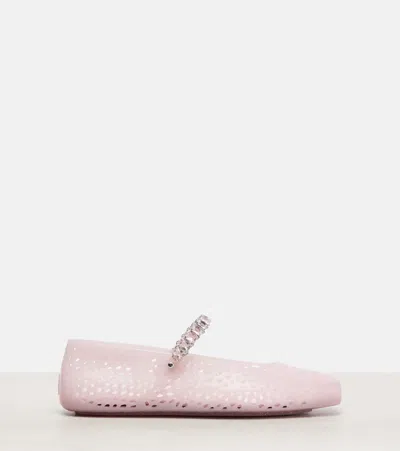 Jimmy Choo Ballerine The Jelly In Gomma Rosa  Donna In Pink