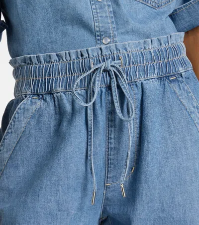 Veronica Beard Dunford High Rise Wide Leg Jeans In Amethyst Forest In Blue