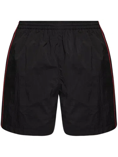 Balenciaga Rainbow Logo Elastic Waist Mesh Swim Shorts