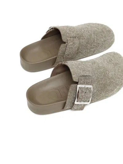 Loewe Textured Surface Slip-on Slippers