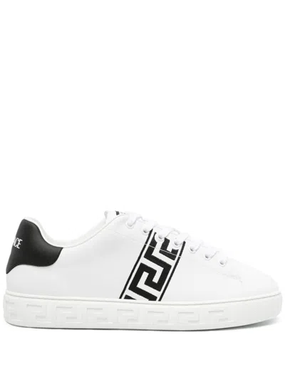 Versace Greca Low-top Sneakers In White
