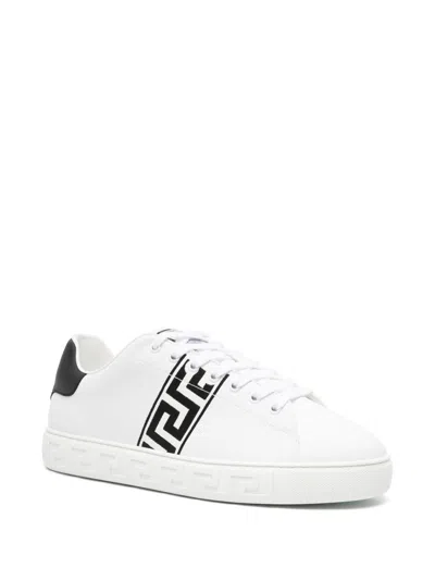 Versace Greca Low-top Sneakers In White