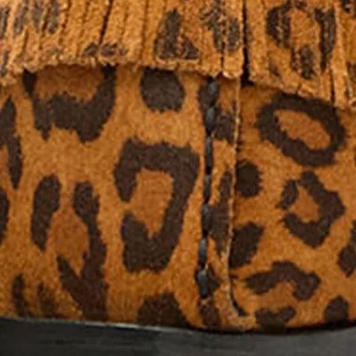 Isabel Marant Fitza Fringed Leather-trimmed Leopard-print Suede Loafers