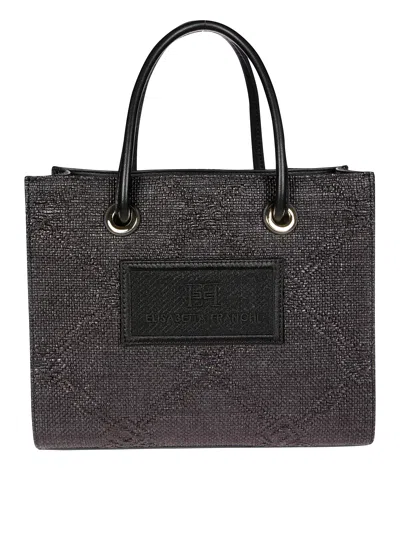 Elisabetta Franchi Black Canvas Bag