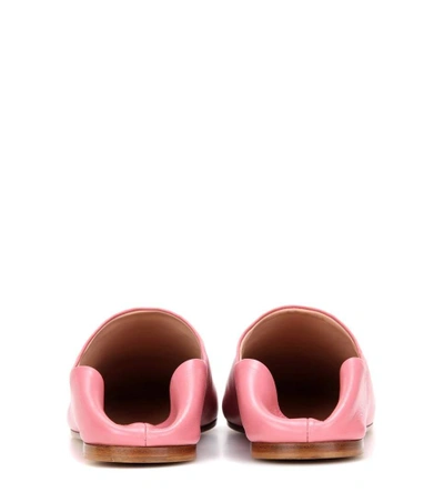Shop Acne Studios Agata Leather Slippers In Lullle Piek