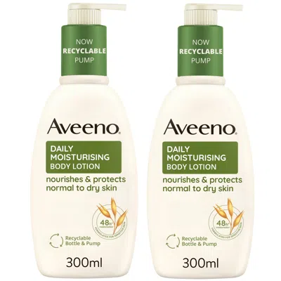 Aveeno Daily Moisturising Lotion Duo For Instant And Long Lasting Hydration 600ml Mega Bundle