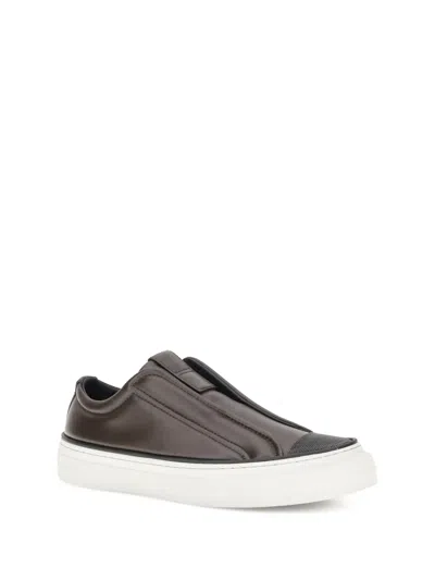 Brunello Cucinelli Slip-on Sneakers Iconic Jewels In Brown