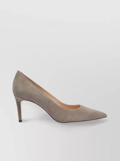 Stuart Weitzman Pointed Toe Suede Stiletto Heel Pumps