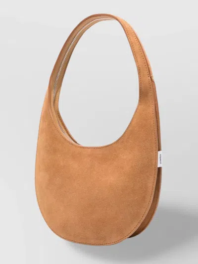 Coperni Suede Top Handle Shoulder Bag In Brown