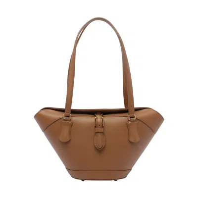 Dolce & Gabbana Brown Shoulder Bag With Two Top Handles And Buckle Closure On The Front In Brown
