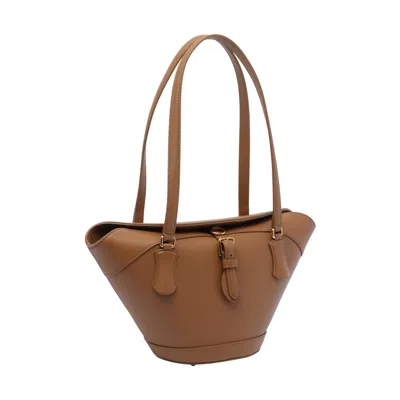 Dolce & Gabbana Brown Shoulder Bag With Two Top Handles And Buckle Closure On The Front In Brown