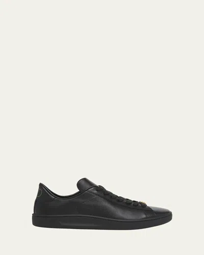 Valentino Royco Nappa Leather Sneakers In Black