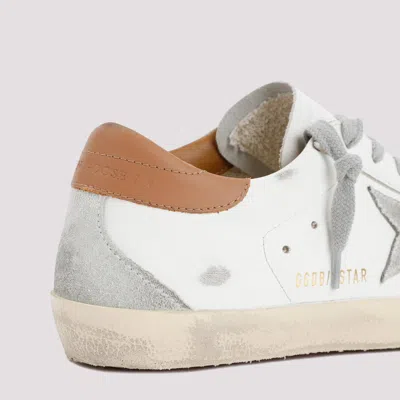 Golden Goose Super Star Leather Sneakers In White